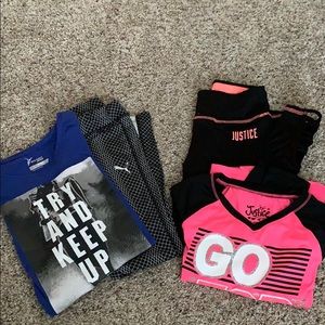 Lot of 2 girls activewear outfits